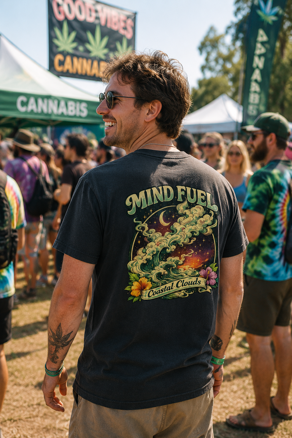 MindFuel Vintage Washed T-Shirts – Premium 100% Cotton Retro Streetwear & Cannabis Lifestyle Apparel