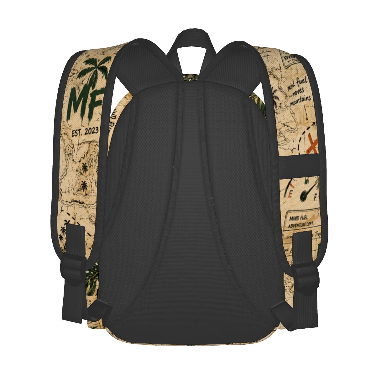 Large Capacity Oxford Backpack with Cloth Side Pockets