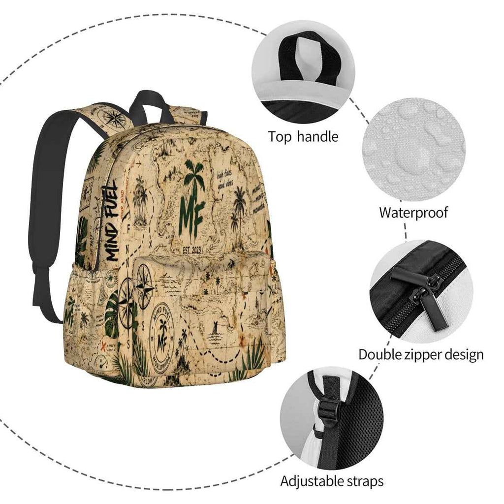 Large Capacity Oxford Backpack with Cloth Side Pockets 15CD0D1192FA44DA905099EC69368743