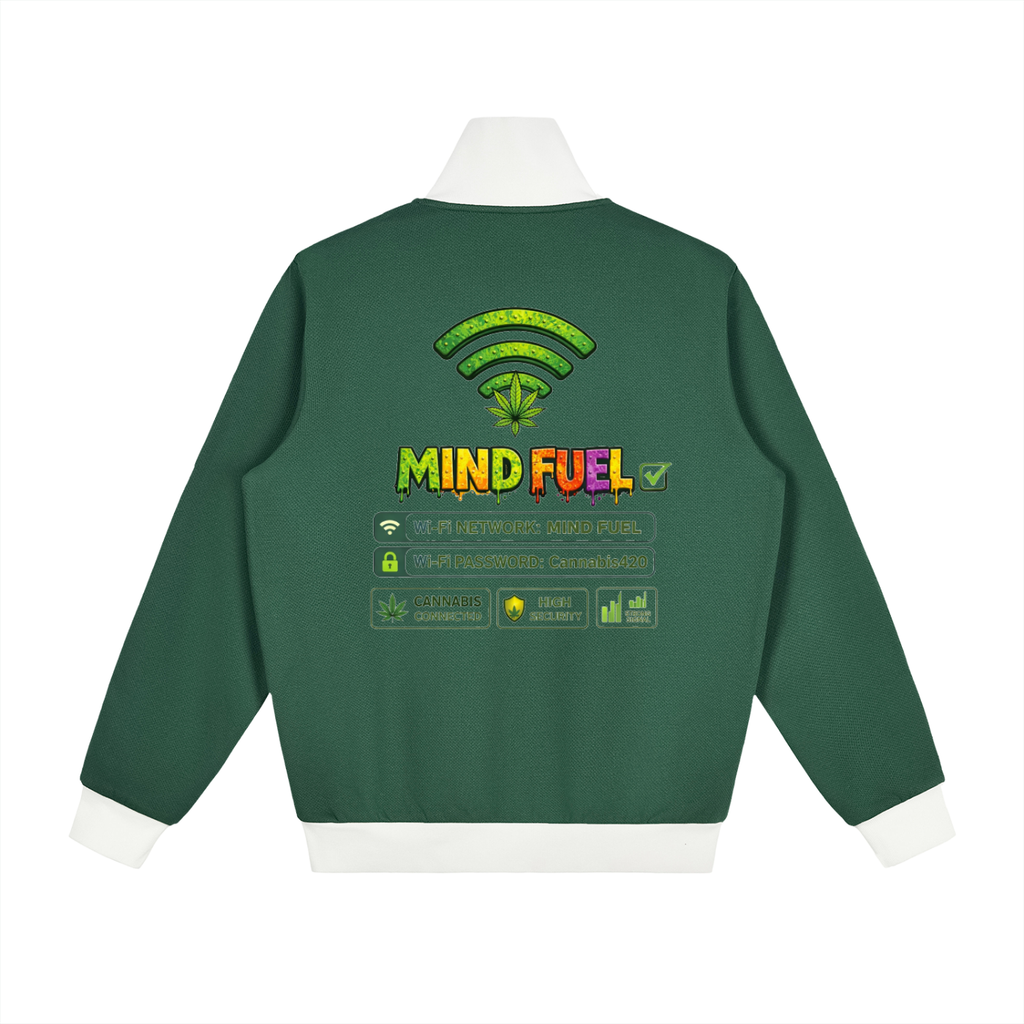 Contrast Side Stripe Fleece Track Jacket