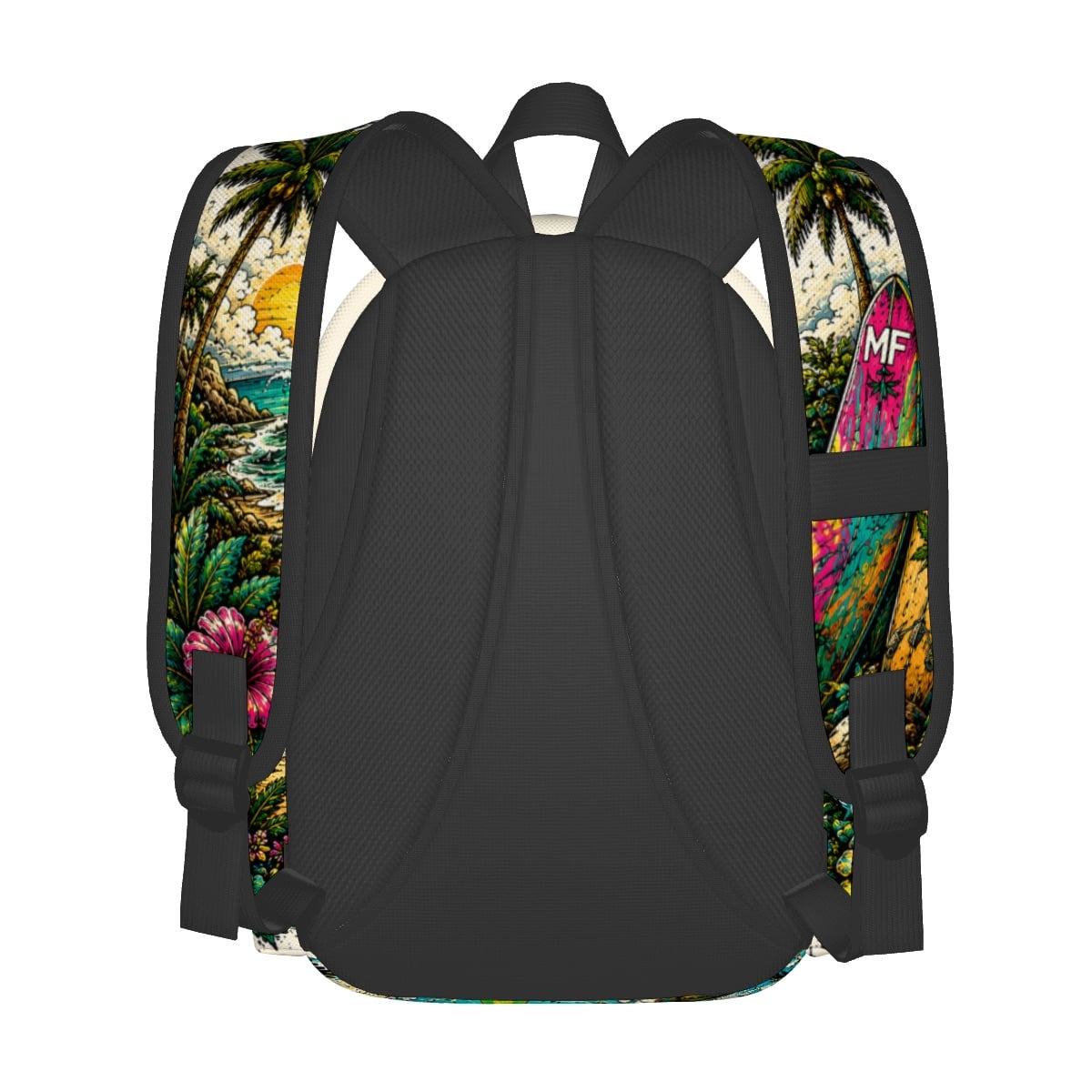 Large Capacity Oxford Backpack with Cloth Side Pockets