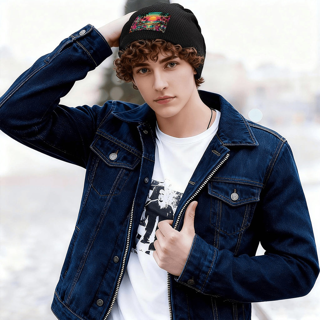 Waffle Knit Pullover Hat