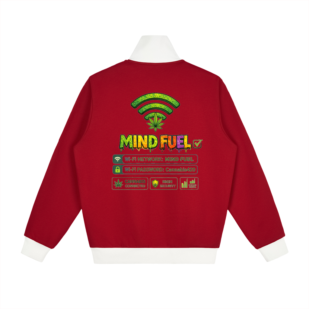 Contrast Side Stripe Fleece Track Jacket