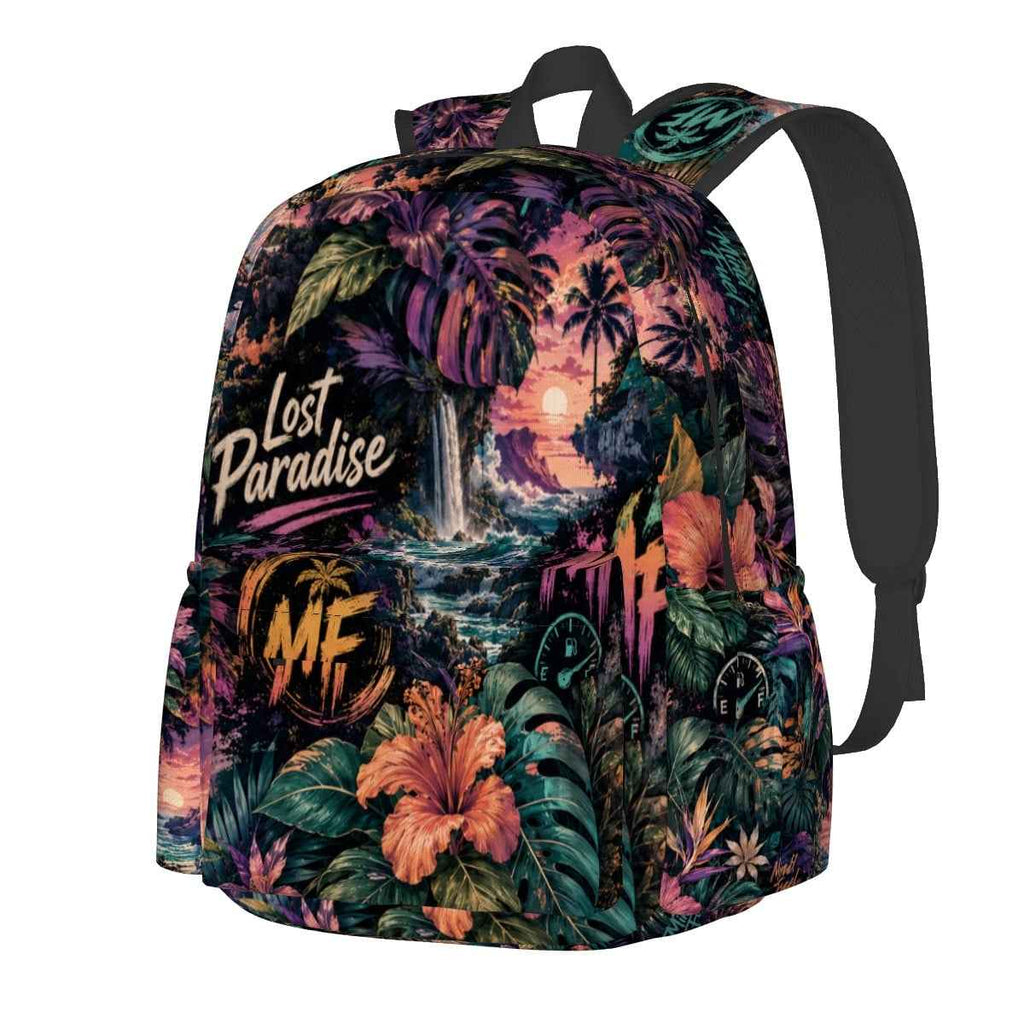 Large Capacity Oxford Backpack with Cloth Side Pockets