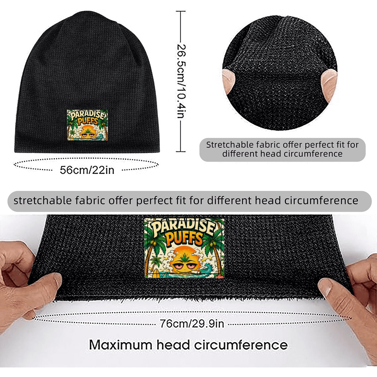 Waffle Knit Pullover Hat