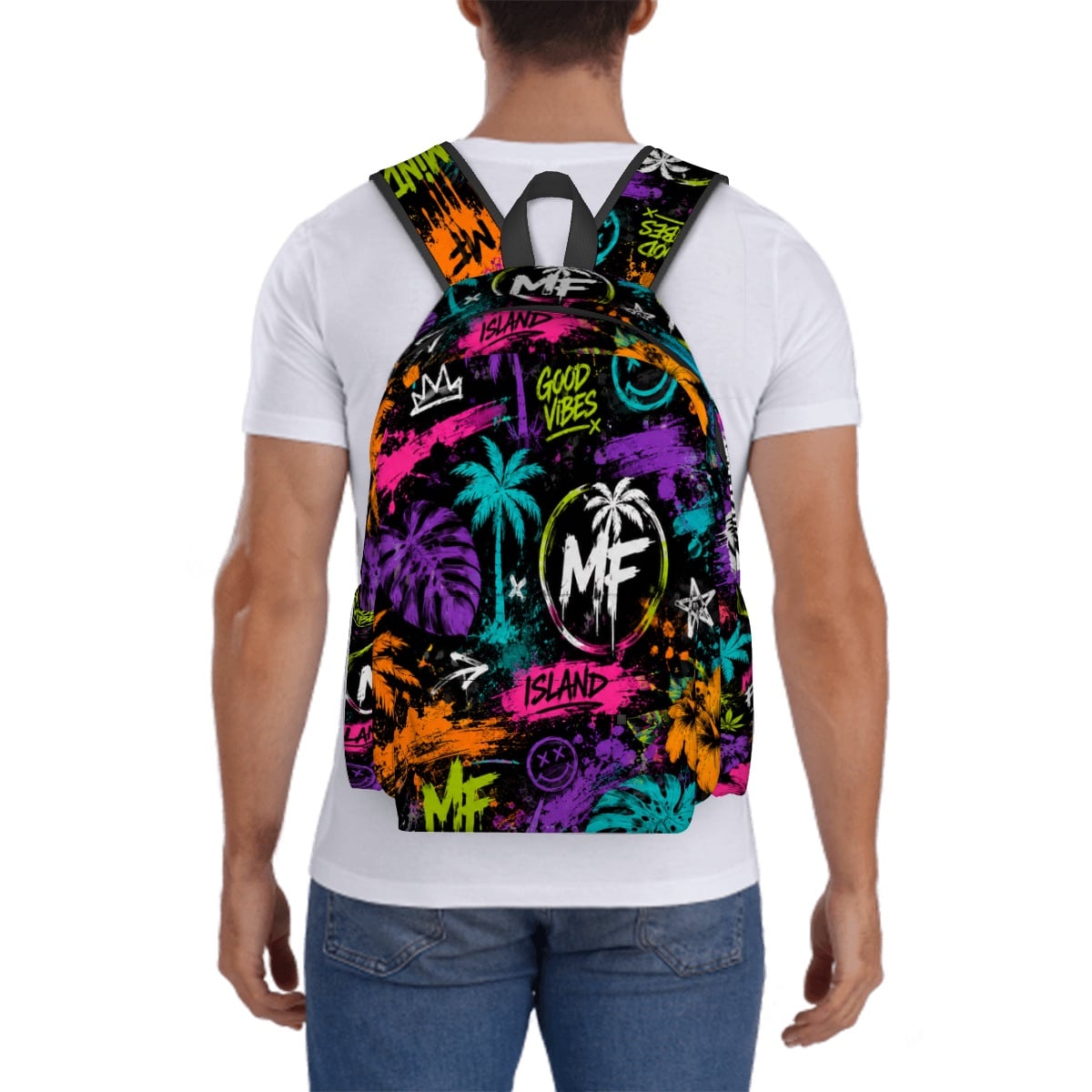 Large Capacity Oxford Backpack with Cloth Side Pockets