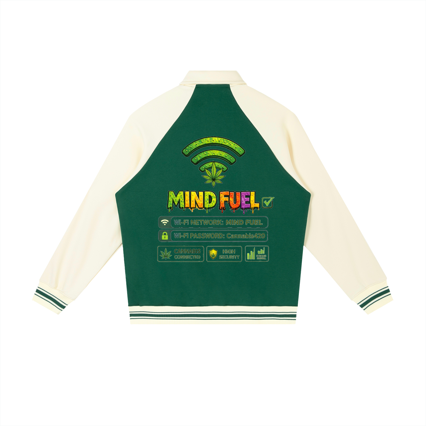 Contrast Raglan Sleeve Baseball Jacket