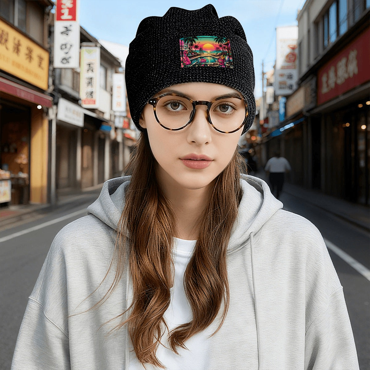 Waffle Knit Pullover Hat
