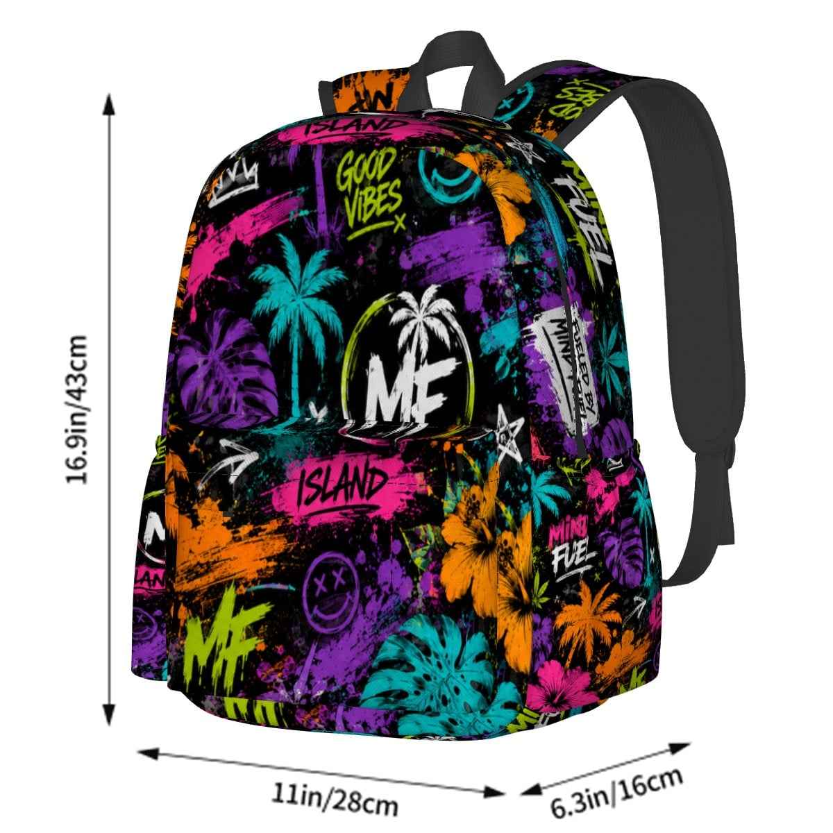 Large Capacity Oxford Backpack with Cloth Side Pockets