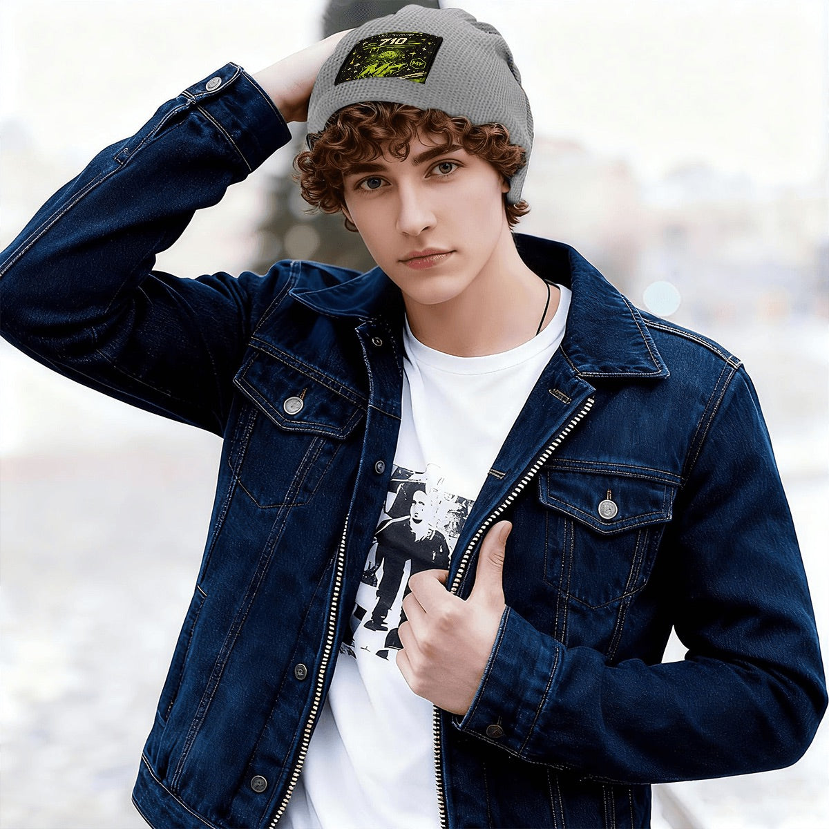 Waffle Knit Pullover Hat
