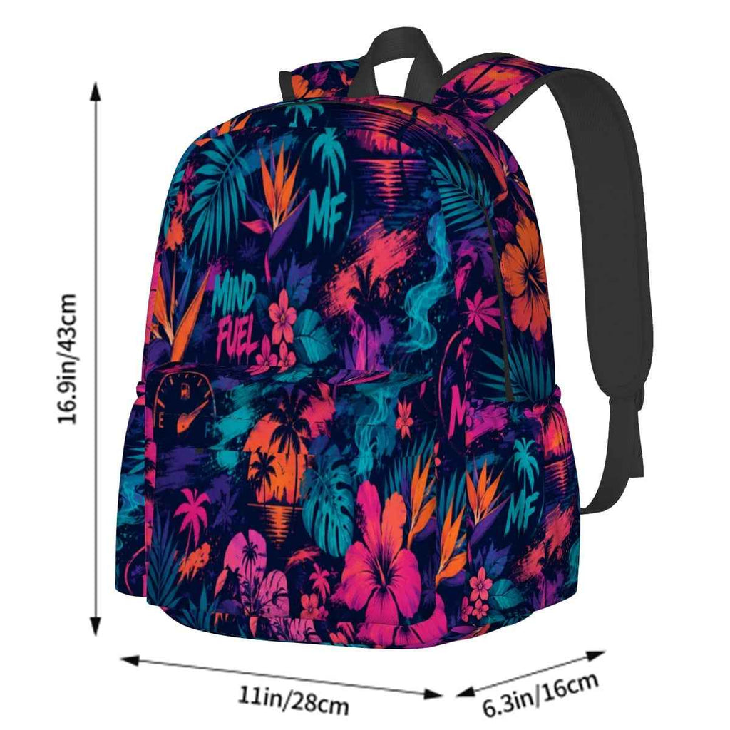 Large Capacity Oxford Backpack with Cloth Side Pockets