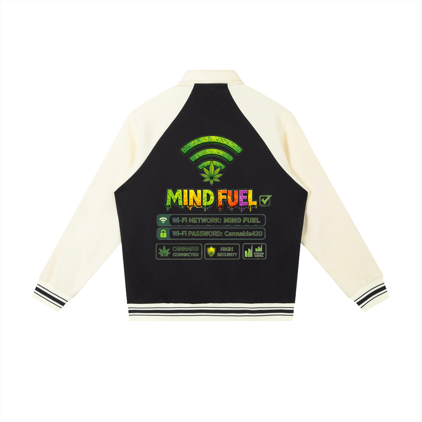 Contrast Raglan Sleeve Baseball Jacket